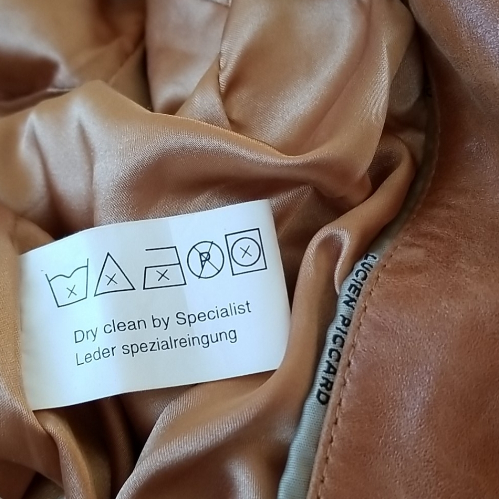 Lucien Piccard Womens Leather of Distinction Tan Coat, Size M/L - Picture 14 of 15